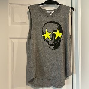 Womens sleeveless tank top in grey. Size large. New with tags.